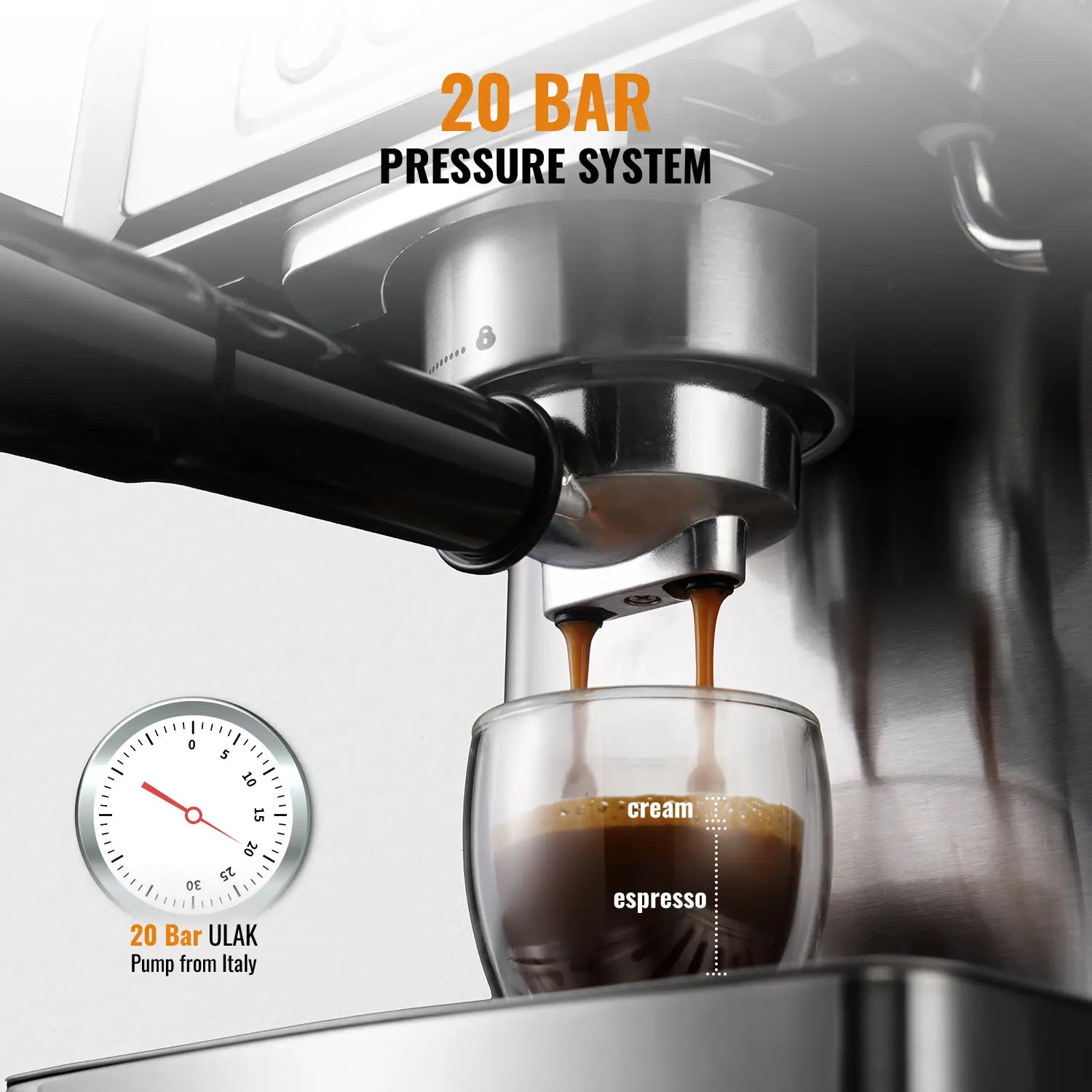 Professional Latte & Cappuccino Maker for Home