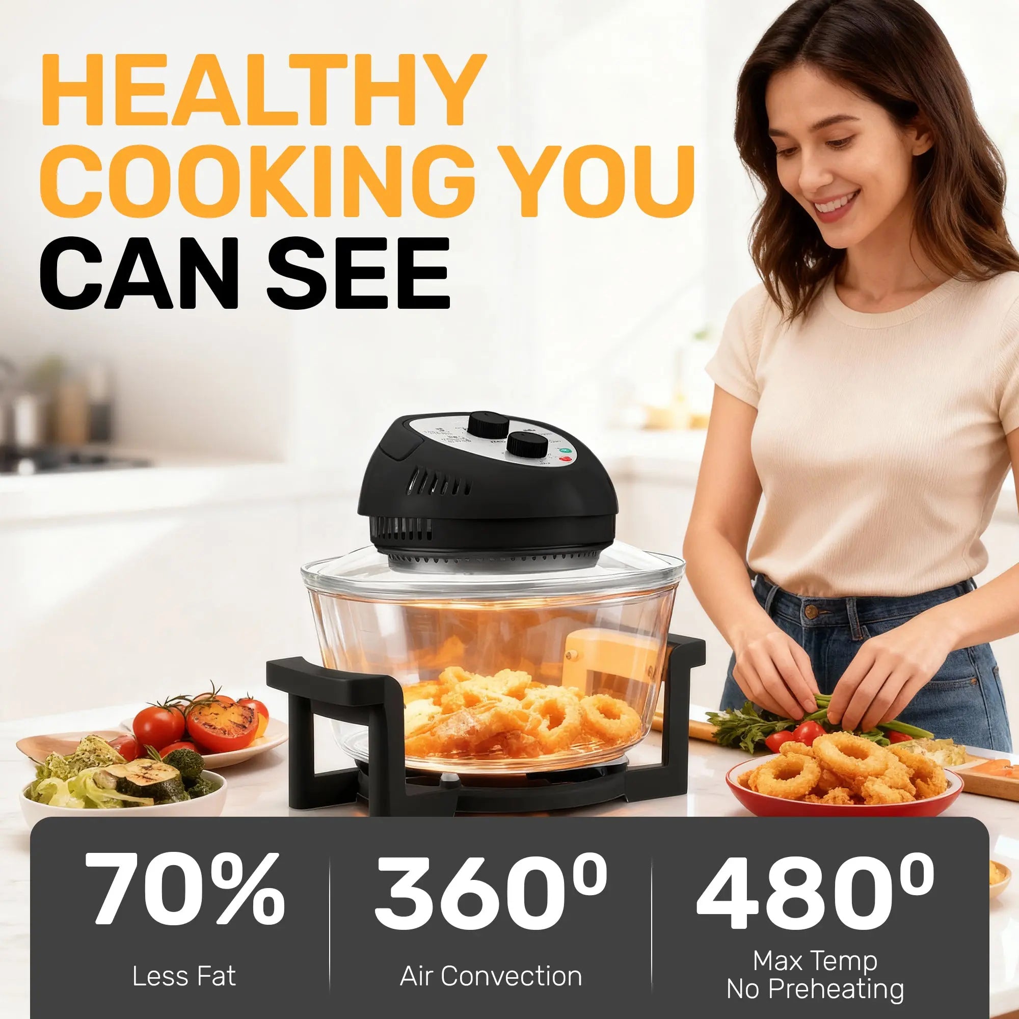 16 Qt Extra Large Air Fryer 2026 New