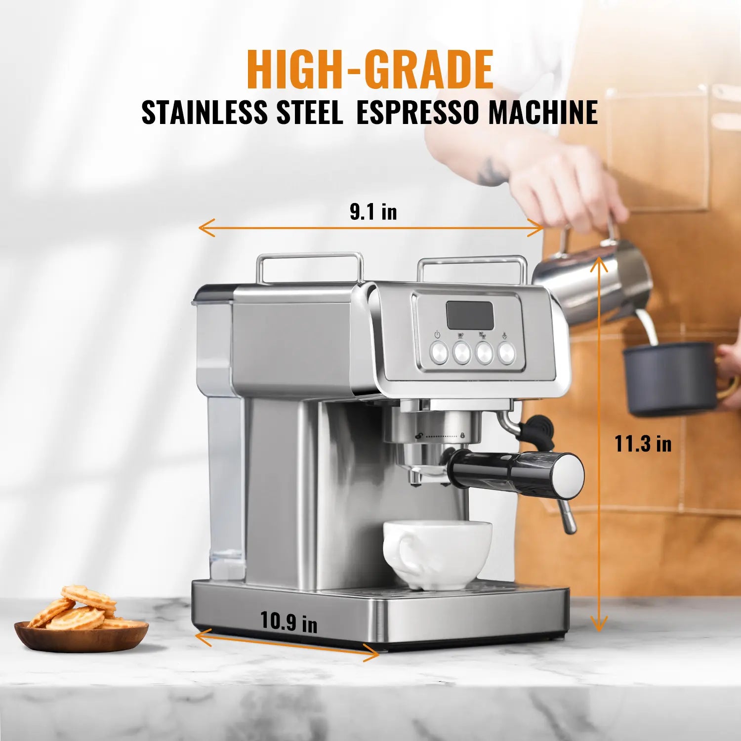 Professional Latte & Cappuccino Maker for Home